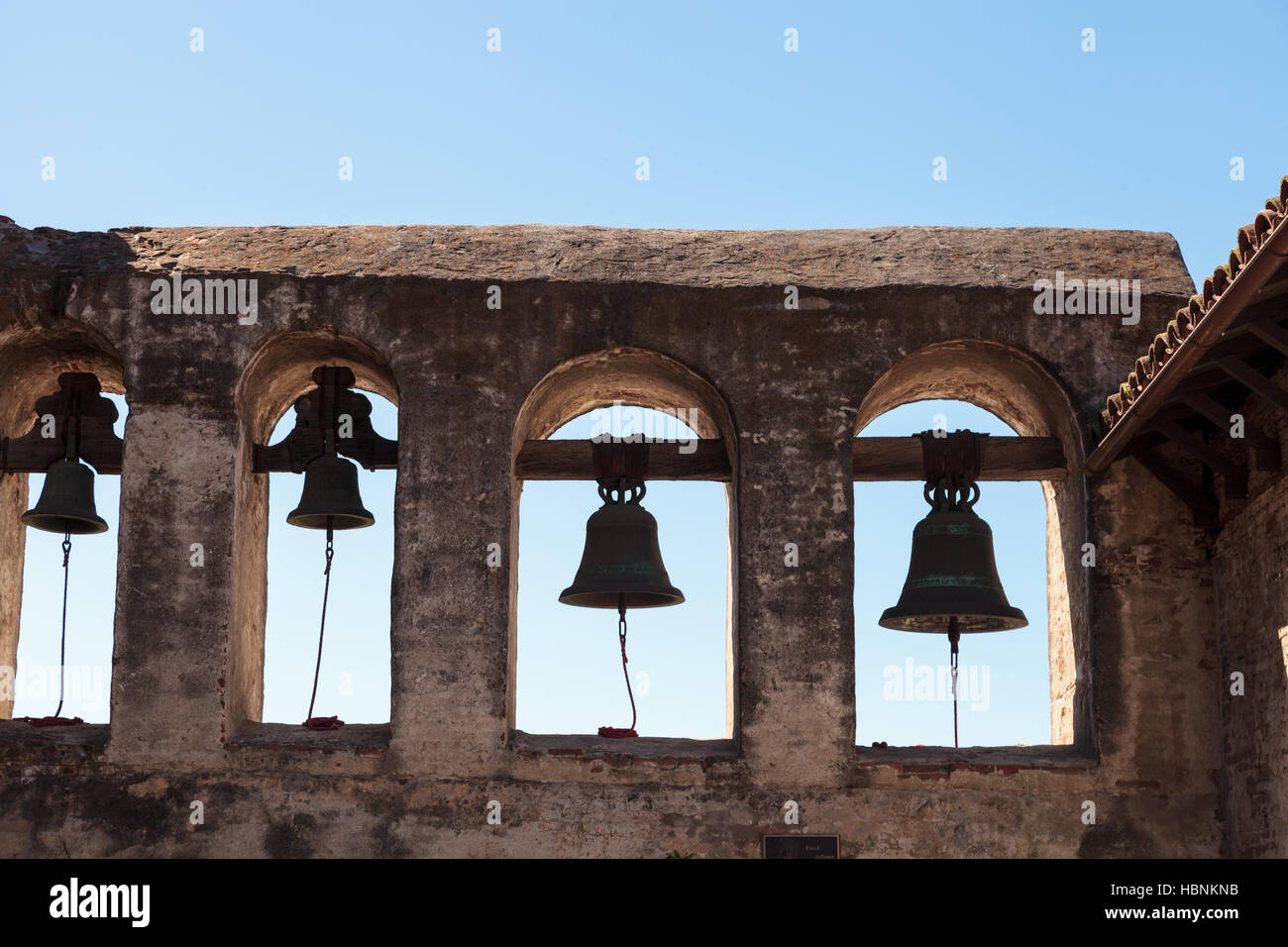 La mission de San Juan Capistrano bells Banque D'Images