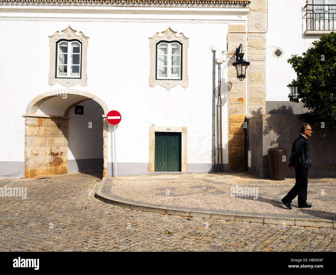 Largo da se dans la vieille ville de Faro - Algarve, Portugal Banque D'Images