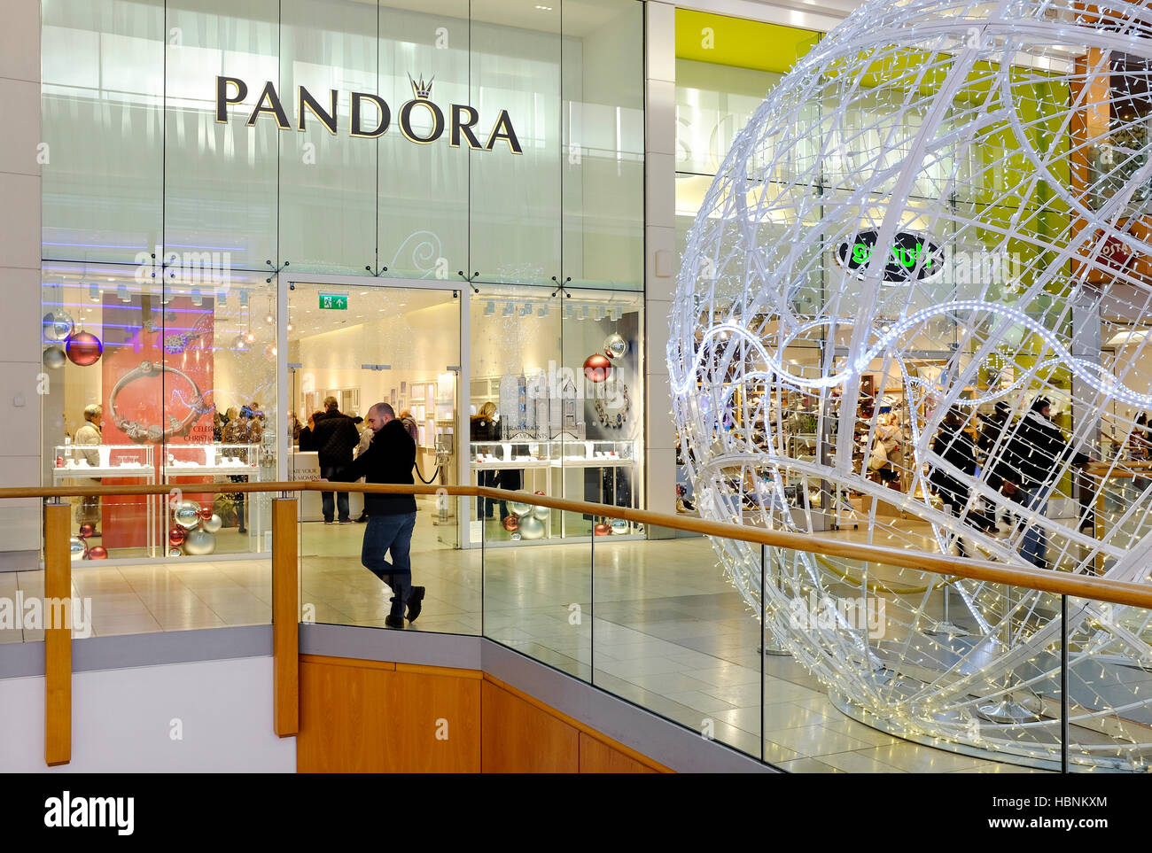 Pandora store, centre commercial chapelfield, Norwich, Norfolk, Angleterre Banque D'Images