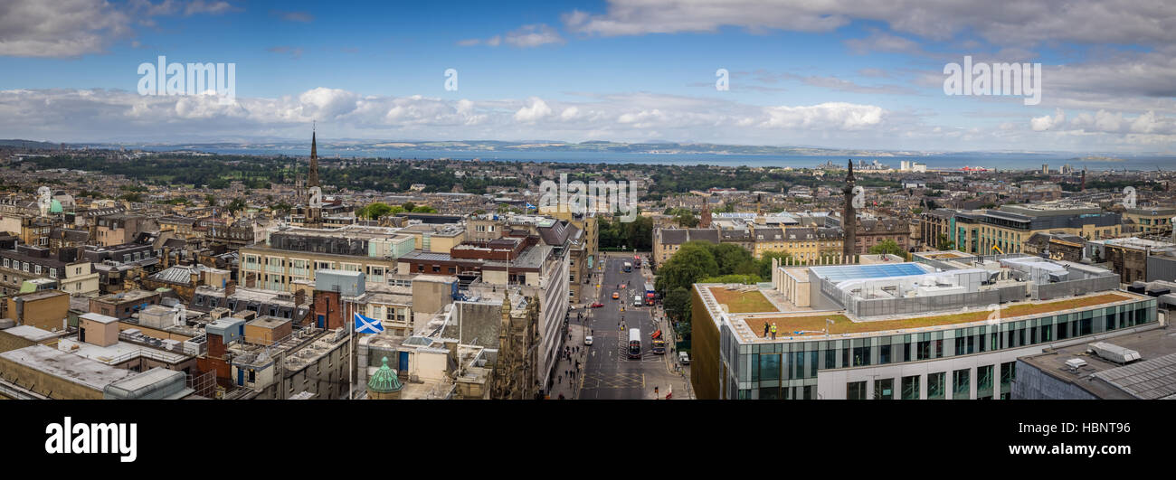 Vue panoramique sur le centre d'Édimbourg Banque D'Images