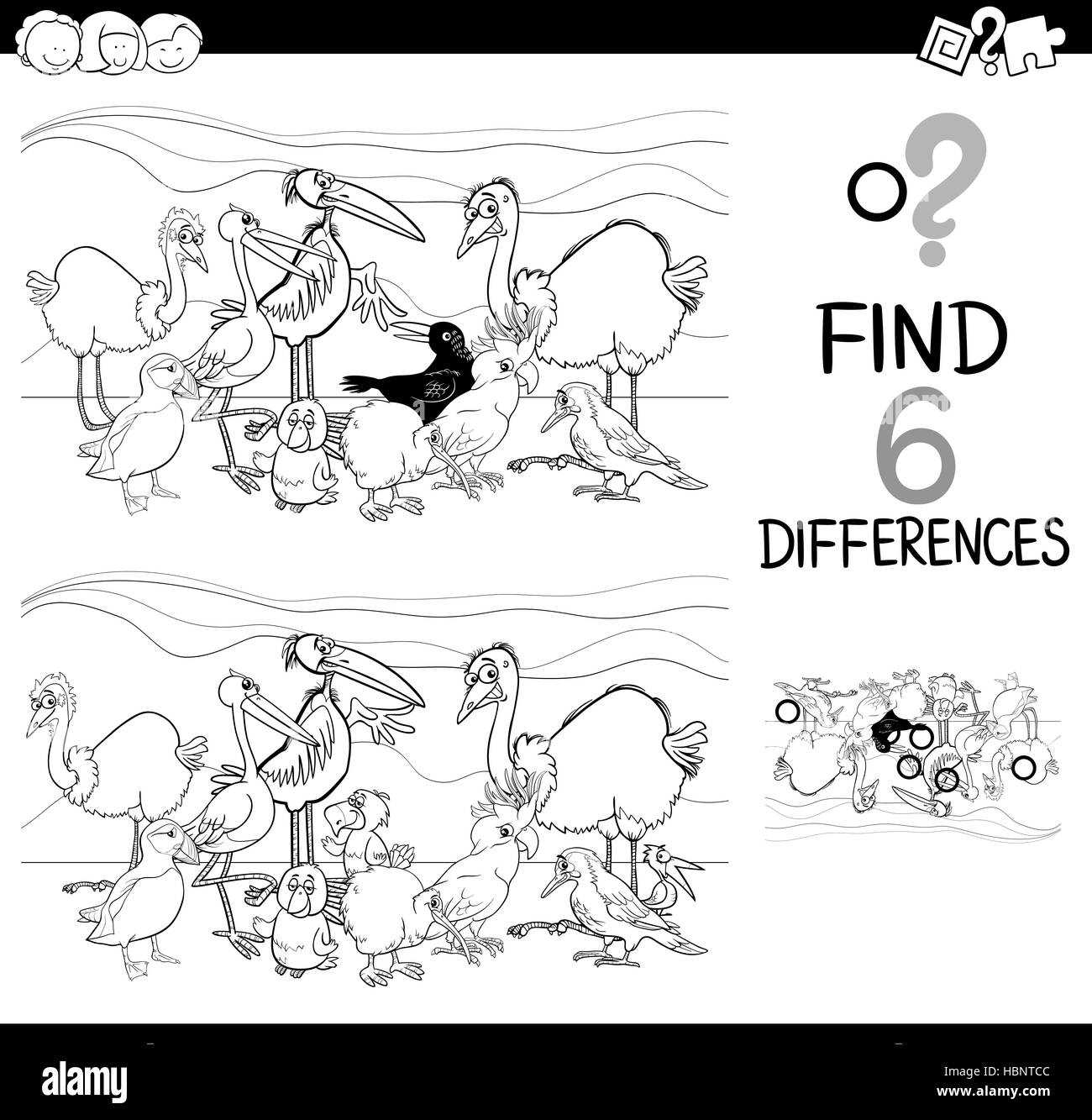 Différences de coloriage Banque D'Images