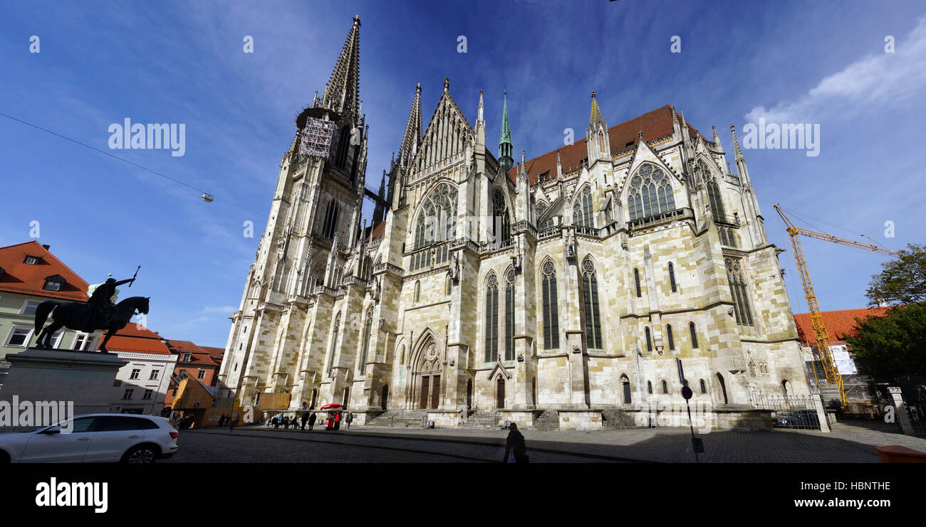 Cathédrale St Pierre Regensburg Banque D'Images