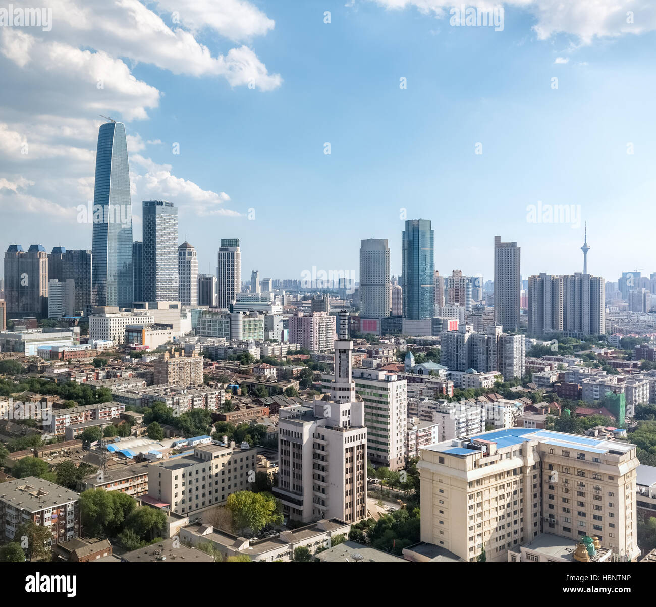 Paysage urbain moderne de Tianjin Banque D'Images