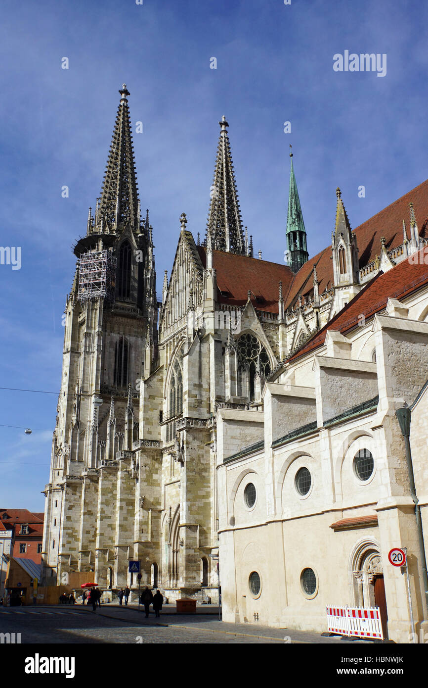 Cathédrale St Pierre Regensburg Banque D'Images