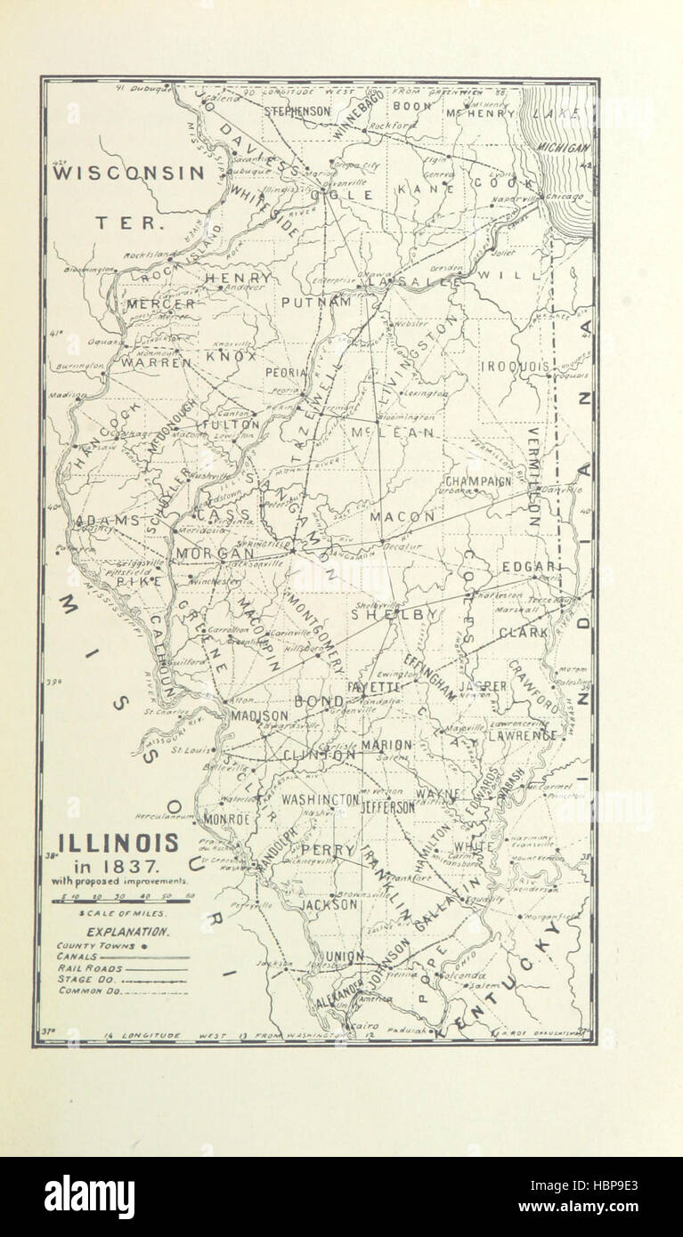 Image prise à partir de la page 449 de "l'Illinois, historiques et statistiques, comprenant les faits essentiels de sa plantation et de croissance, en tant que province, comté, territoire, et de l'état, etc' image prise à partir de la page 449 de "l'Illinois, historiques et statistiques, Banque D'Images