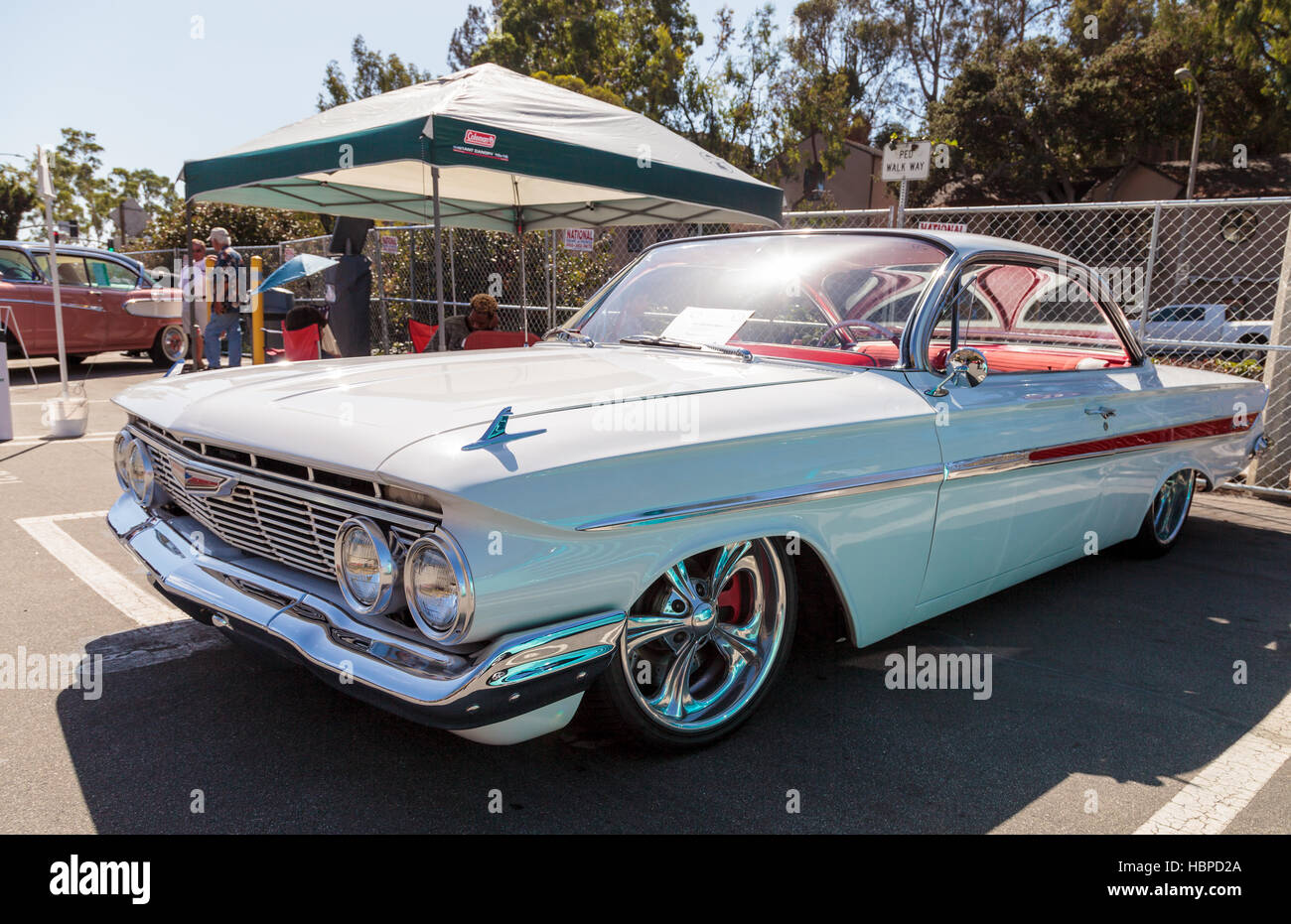 Chevrolet Impala 1961 blanc Banque D'Images