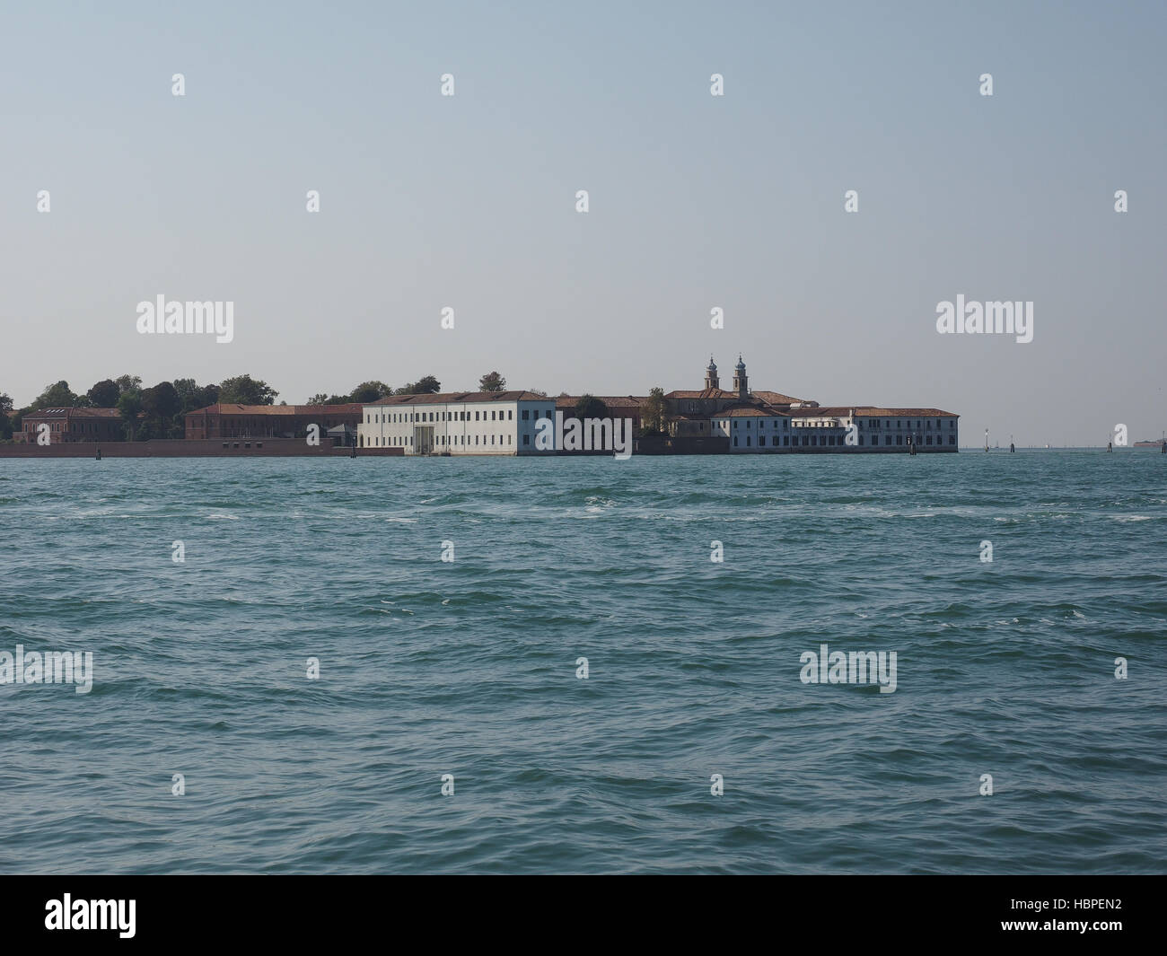 L'île de San Servolo à Venise Banque D'Images