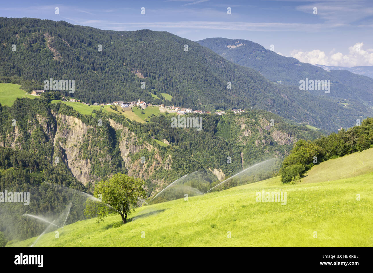 L'agriculture biologique dans le Tyrol du Sud Banque D'Images