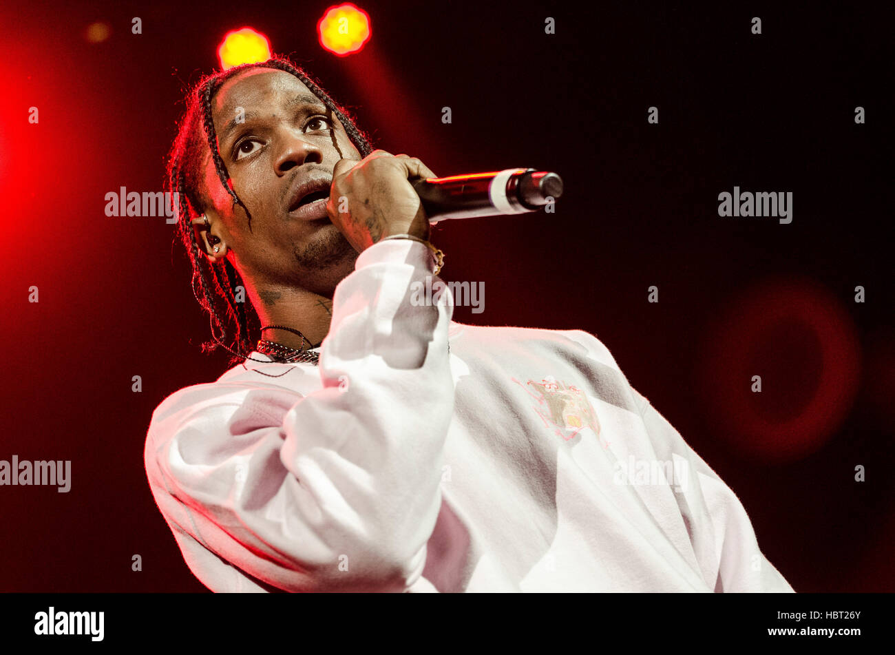 Travis Scott effectue à Hot 97's Sex pour les fêtes concert à Prudential Center le 3 décembre 2016 à Newark, NJ Banque D'Images