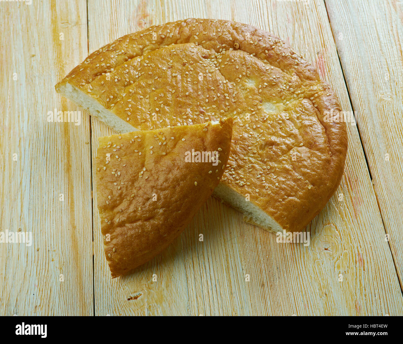 Khobz Dar pain de blé algérien Banque D'Images