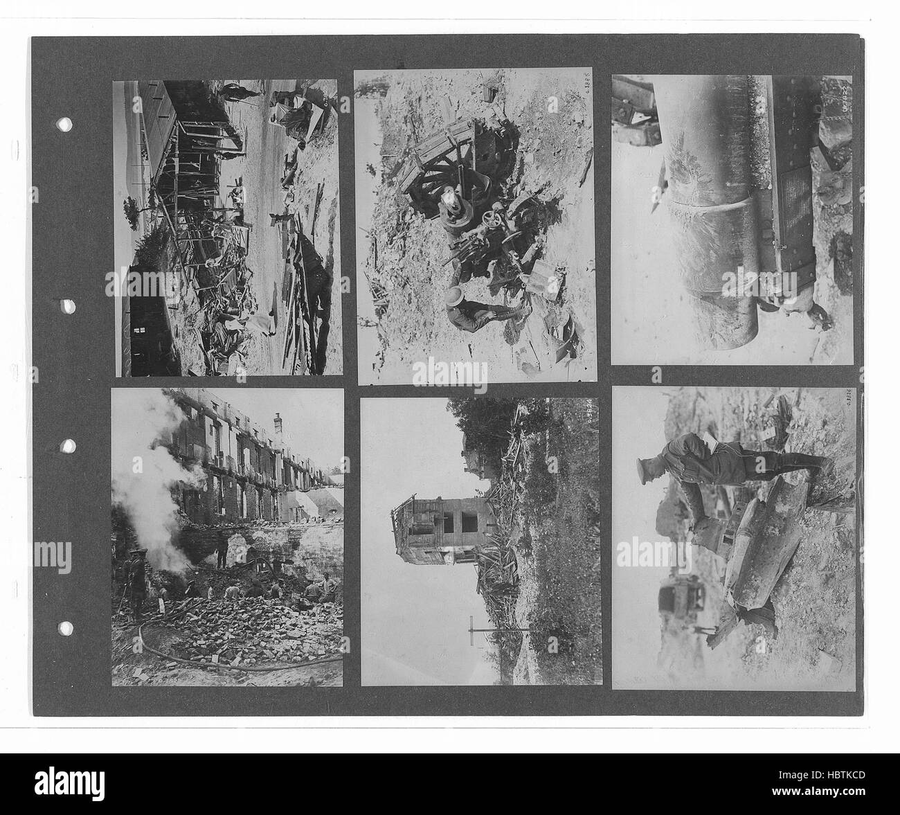 Cette page présente des photographies officielles de guerre canadiennes tirées du volume 49, montrant des soldats, des batailles, du matériel militaire, des monuments commémoratifs, et les événements historiques de guerre au Canada. La série documente des campagnes, des uniformes, des tranchées et des scènes de champ de bataille. Banque D'Images