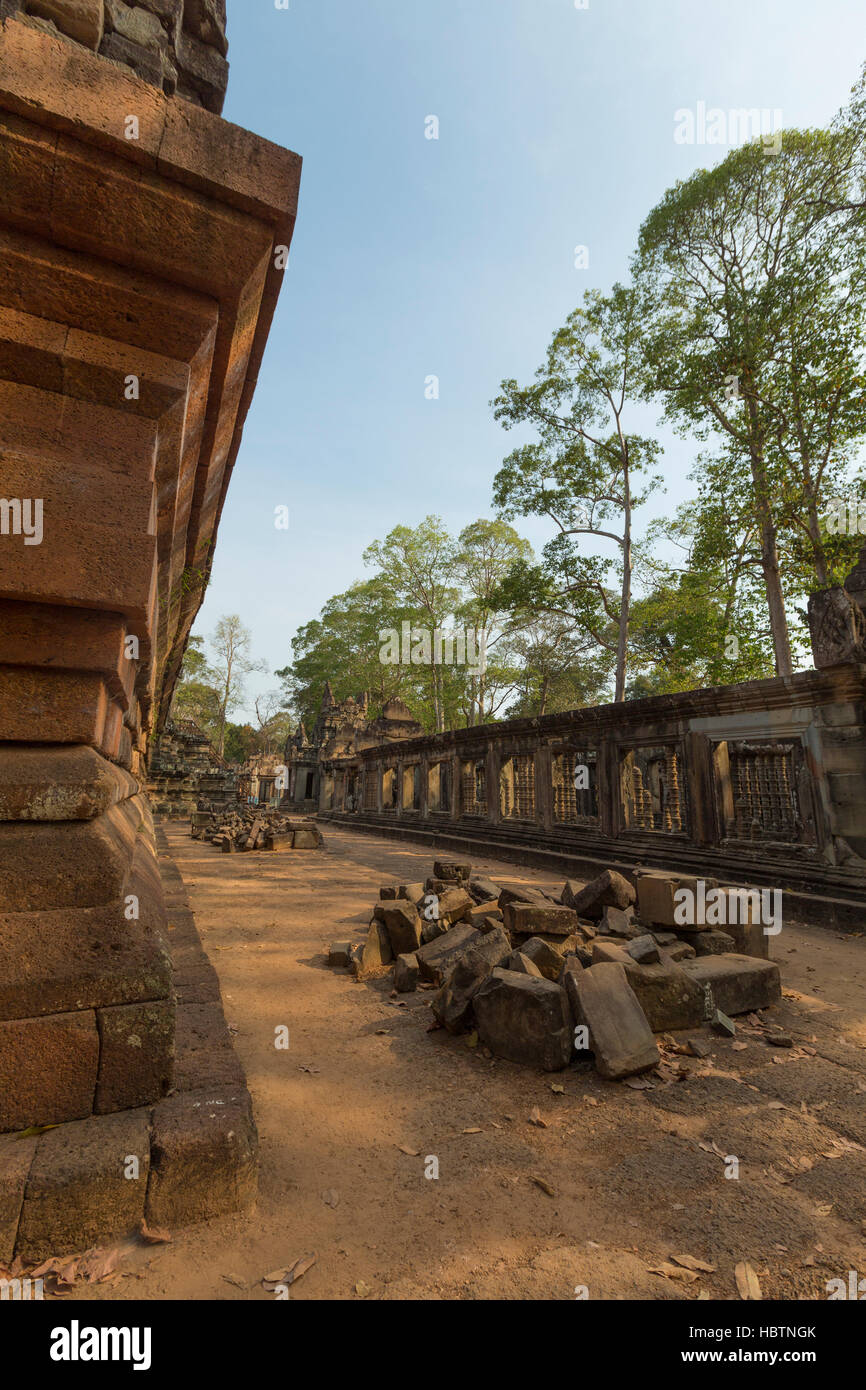 Détails de Ta Keo temple d'Angkor, au Cambodge le site de l'UNESCO Banque D'Images