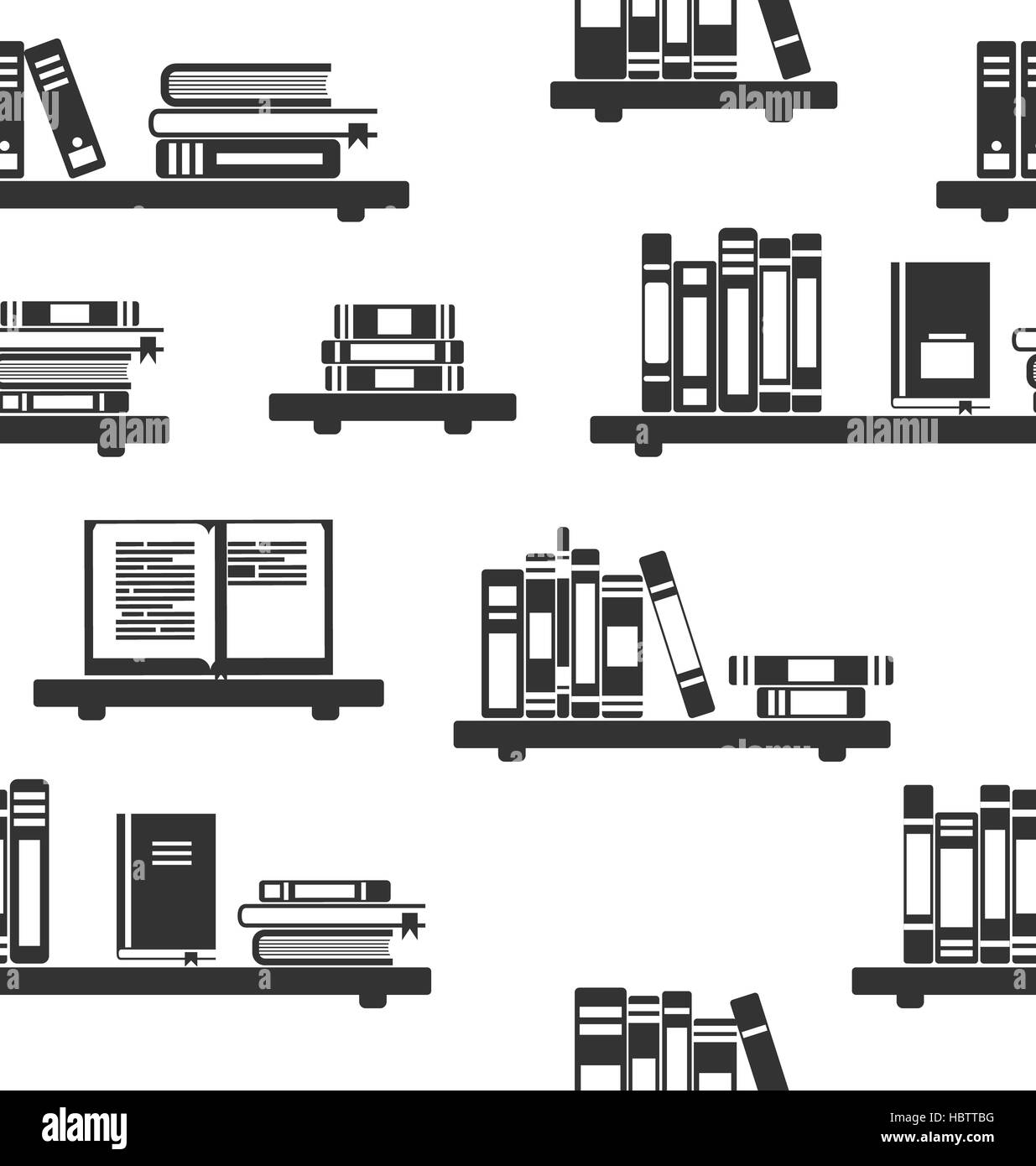Modèle transparent avec des livres sur des étagères Banque D'Images