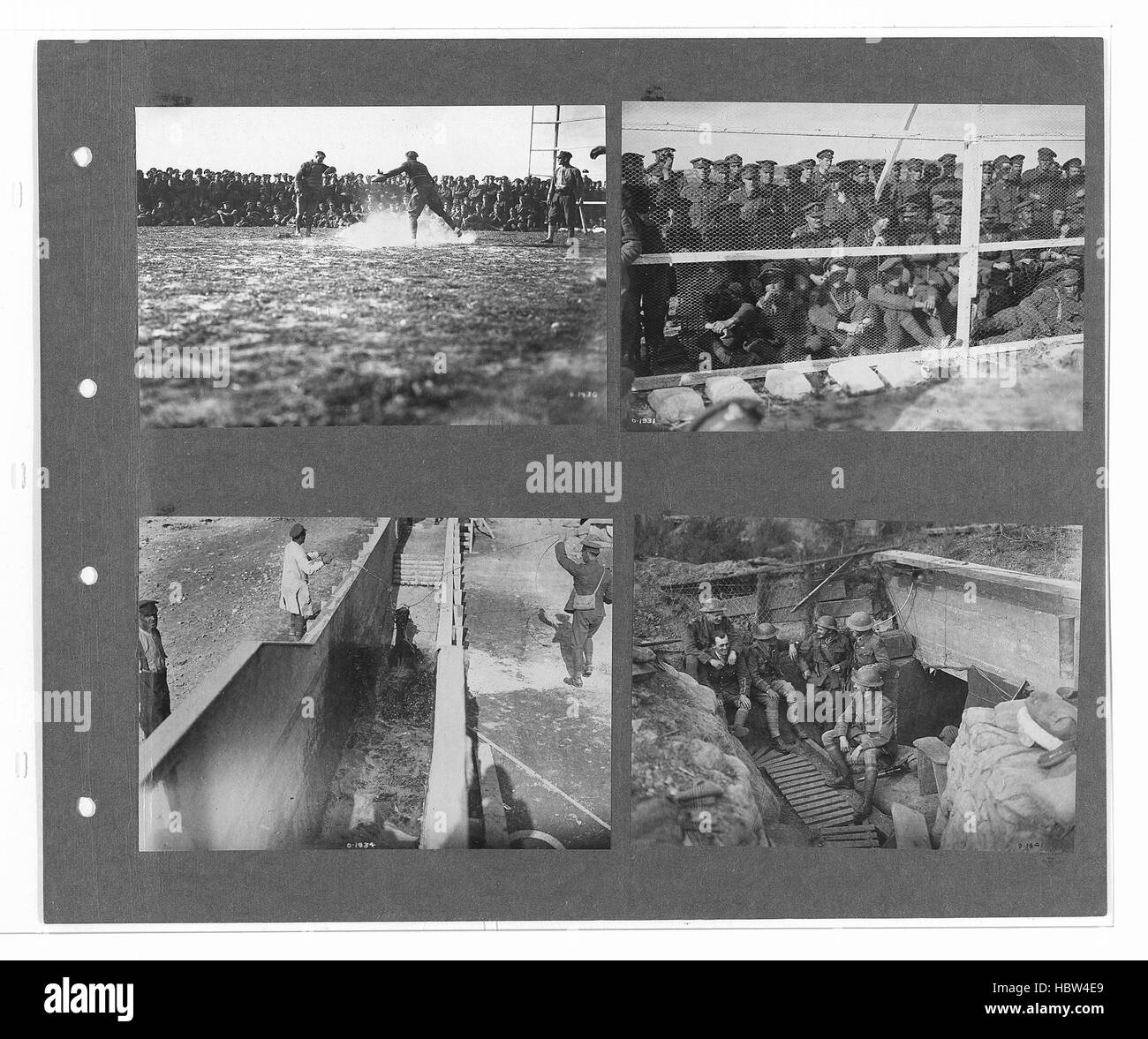 Cette page présente des photographies officielles de guerre canadiennes, montrant des champs de bataille, des soldats, du matériel militaire, des uniformes, fortifications, et sites commémoratifs de temps de guerre. Banque D'Images