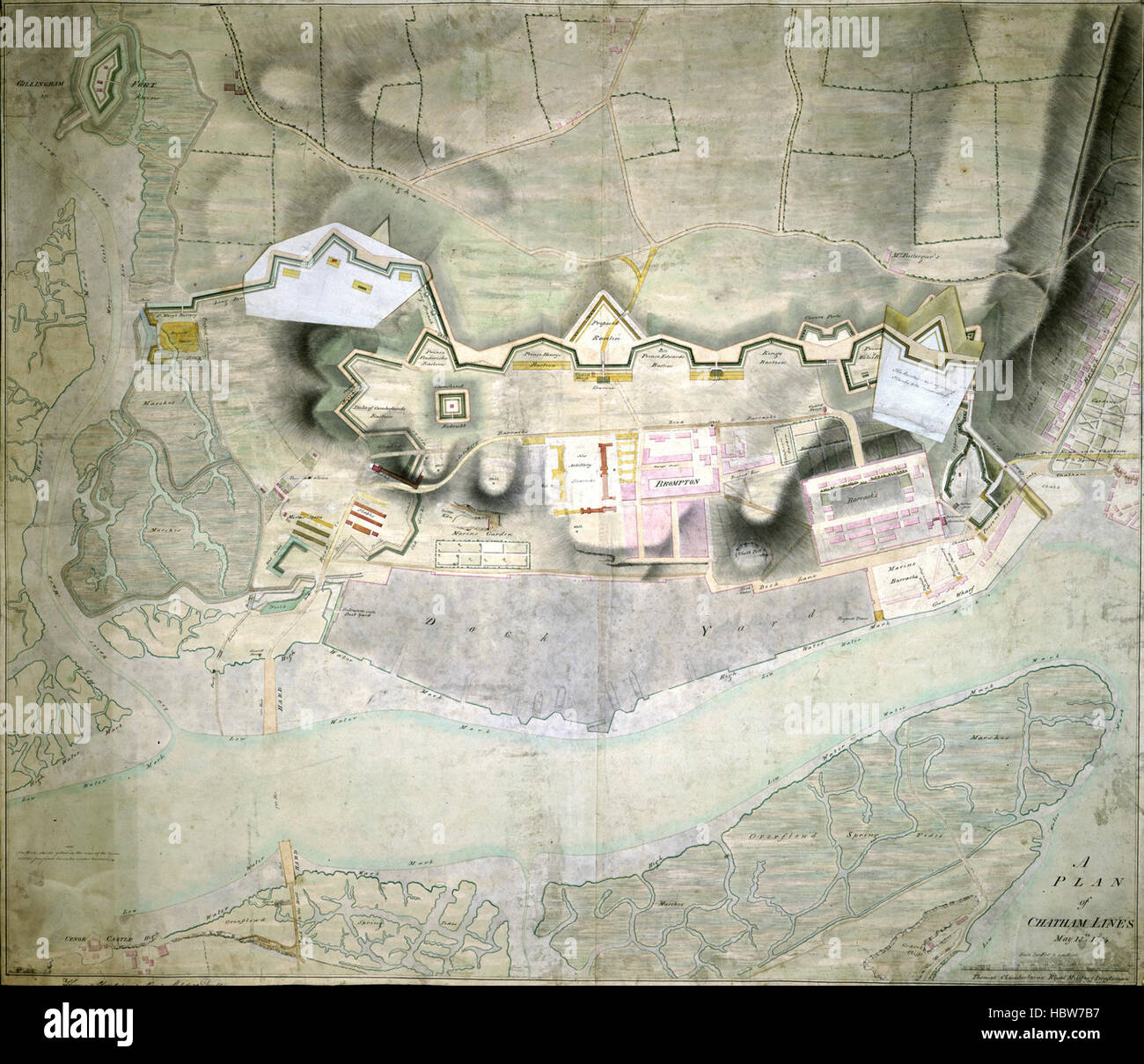 Untitled - légende : "Plan de Chatham' Untitled - légende "lignes de Chatham Plan' Banque D'Images