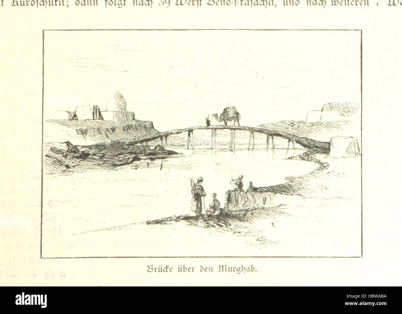 Cette image de la page 91 représente l'Afghanistan et les pays voisins, montrant la géographie, les montagnes, les rivières, les colonies, frontières politiques, sites culturels et événements liés au conflit russo-anglais, illustrés pour référence historique et géographique. Banque D'Images