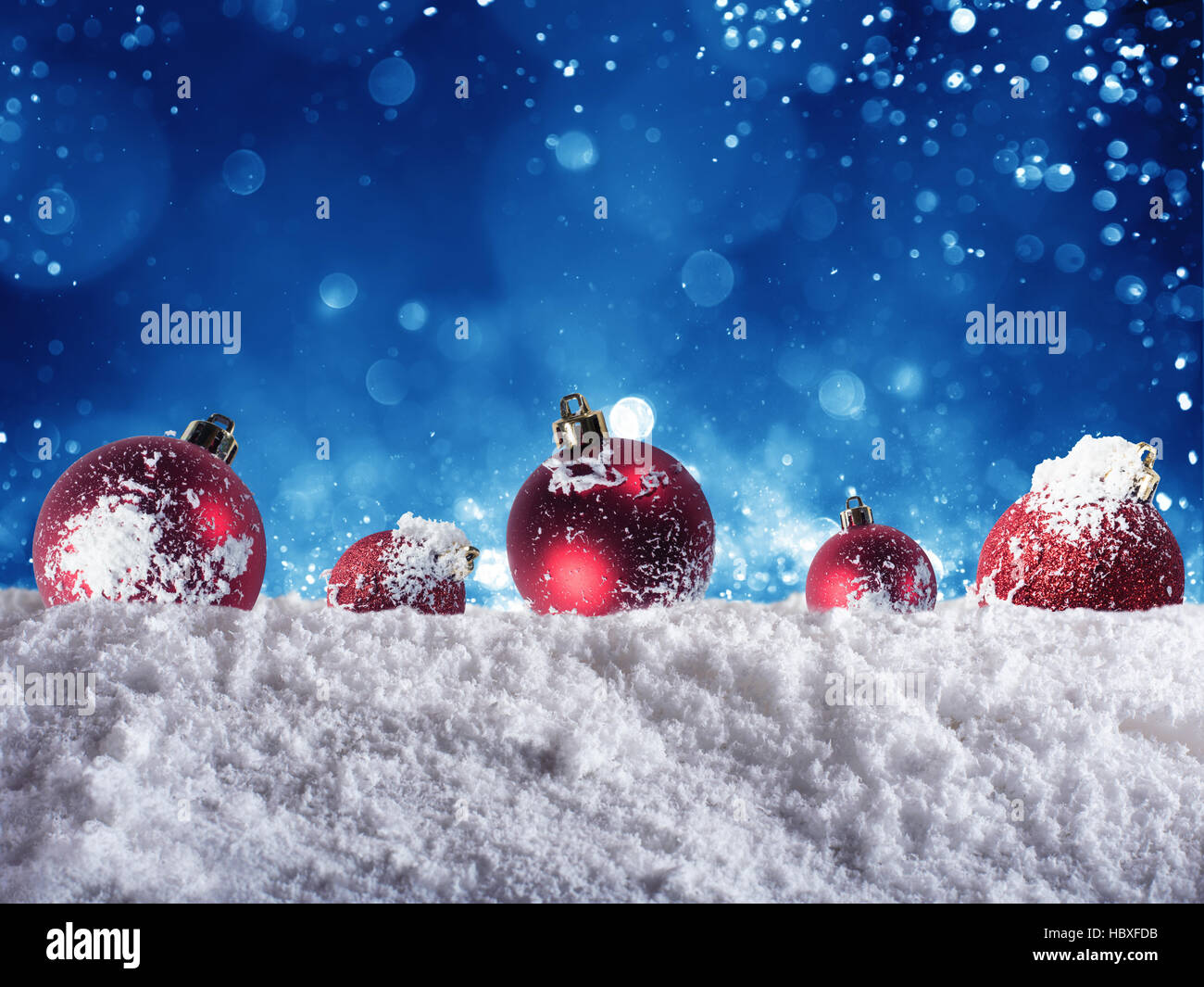 Décoration forêt avec de la neige Banque D'Images