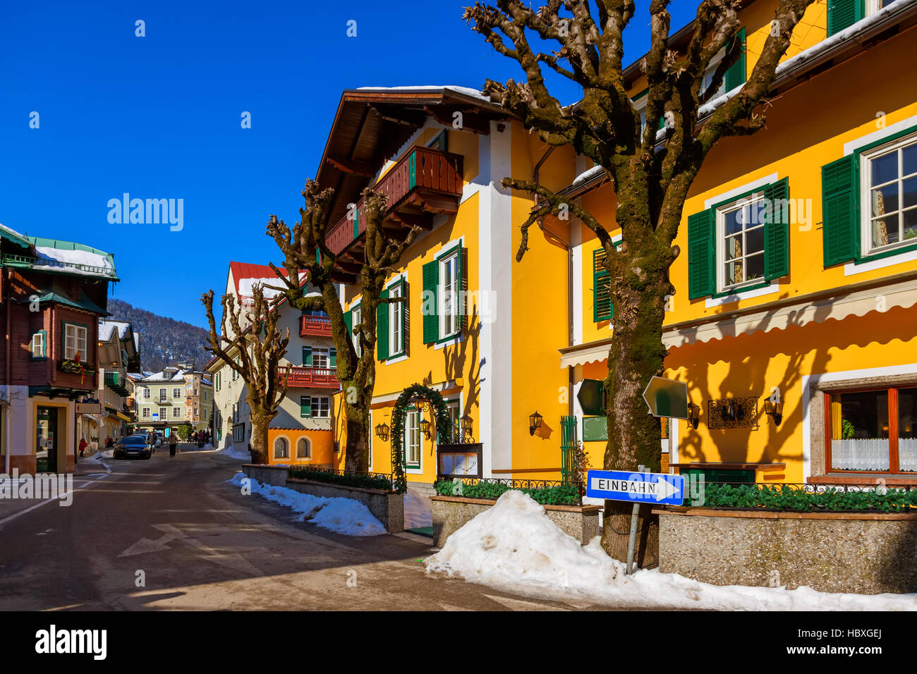 Montagnes ski resort Sankt Gilgen Autriche Banque D'Images