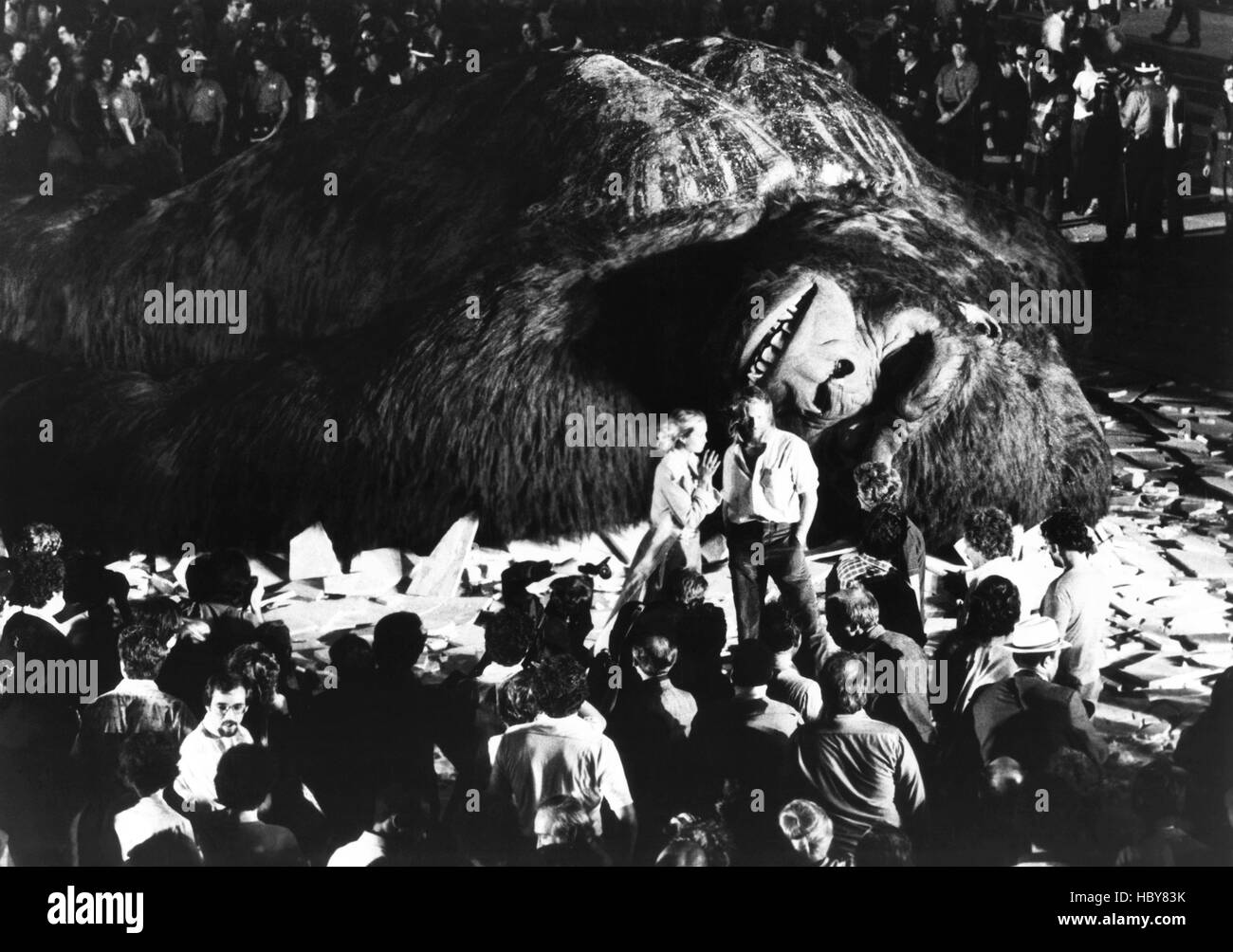 King kong 1976 Banque d'images noir et blanc - Alamy