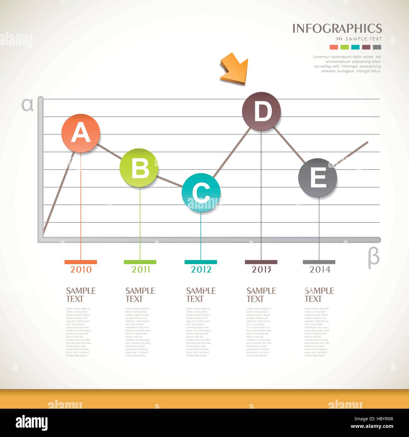 Ligne moderne abstrait tableau design infographies Illustration de Vecteur