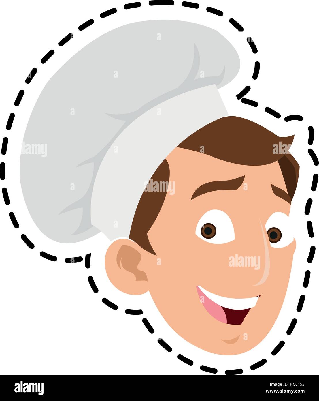 Design dessin animé male chef isolé Illustration de Vecteur