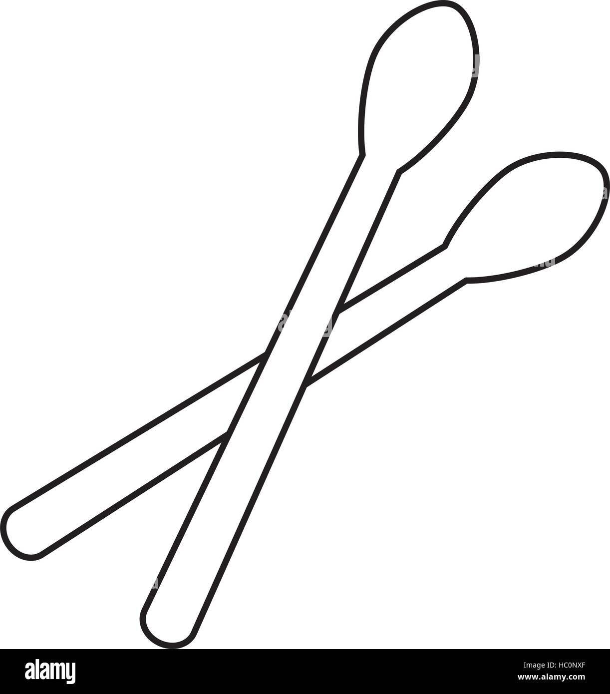 Instrument de musique bâtons Illustration de Vecteur