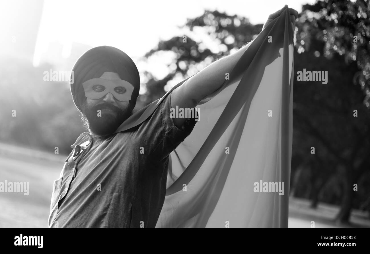 Concept de puissance super-héros indien Banque D'Images