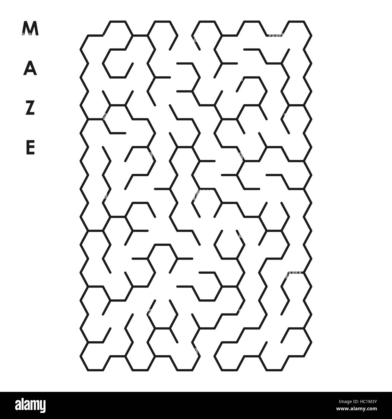 Jeu de labyrinthe illustration isolé sur fond blanc Illustration de Vecteur