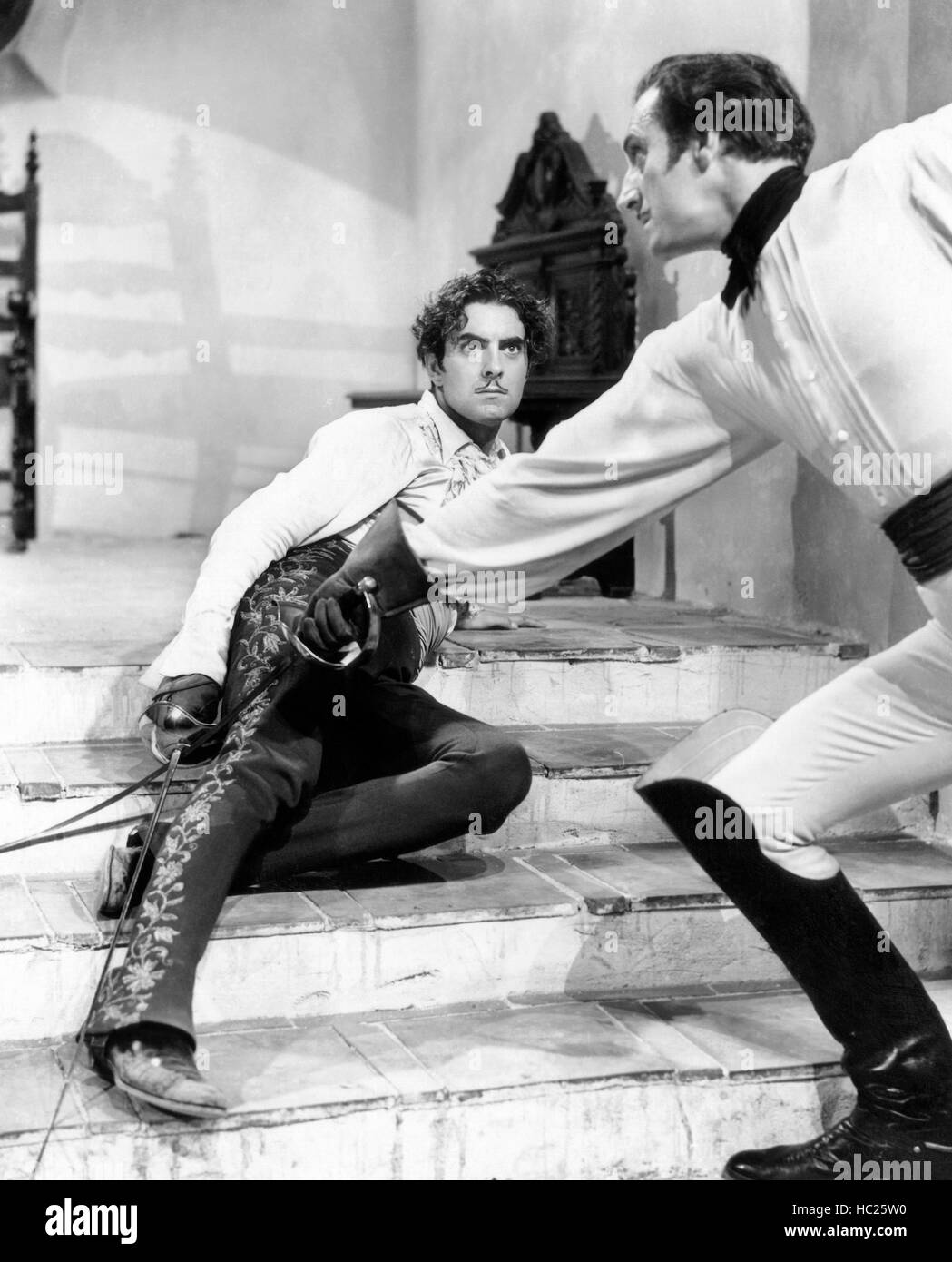La marque de Zorro, de gauche, Tyrone Power, Basil Rathbone, 1940