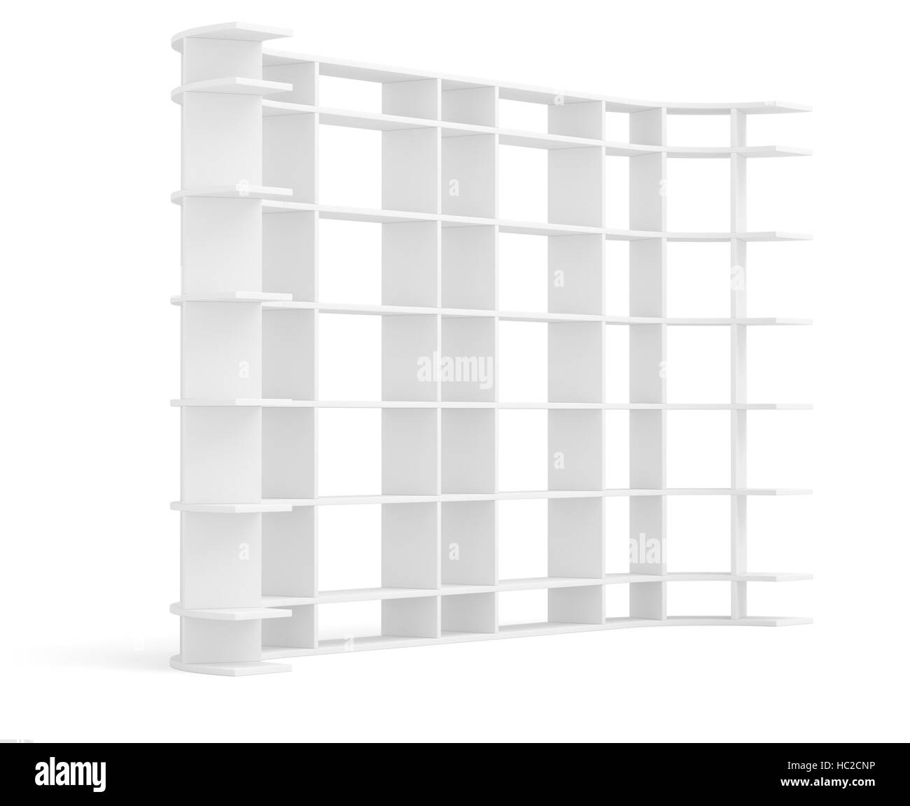 Très longue étagère de supermarché Banque D'Images