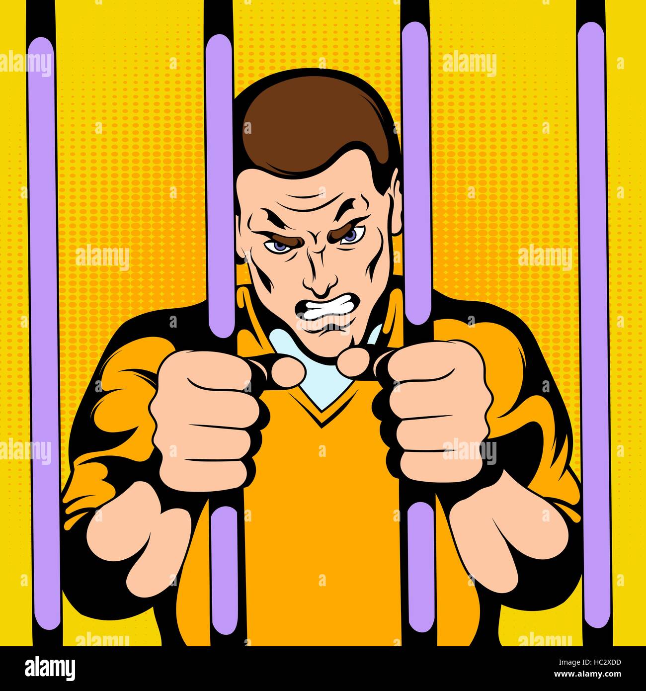 Prisonnier A La Prison Image Vectorielle Stock Alamy