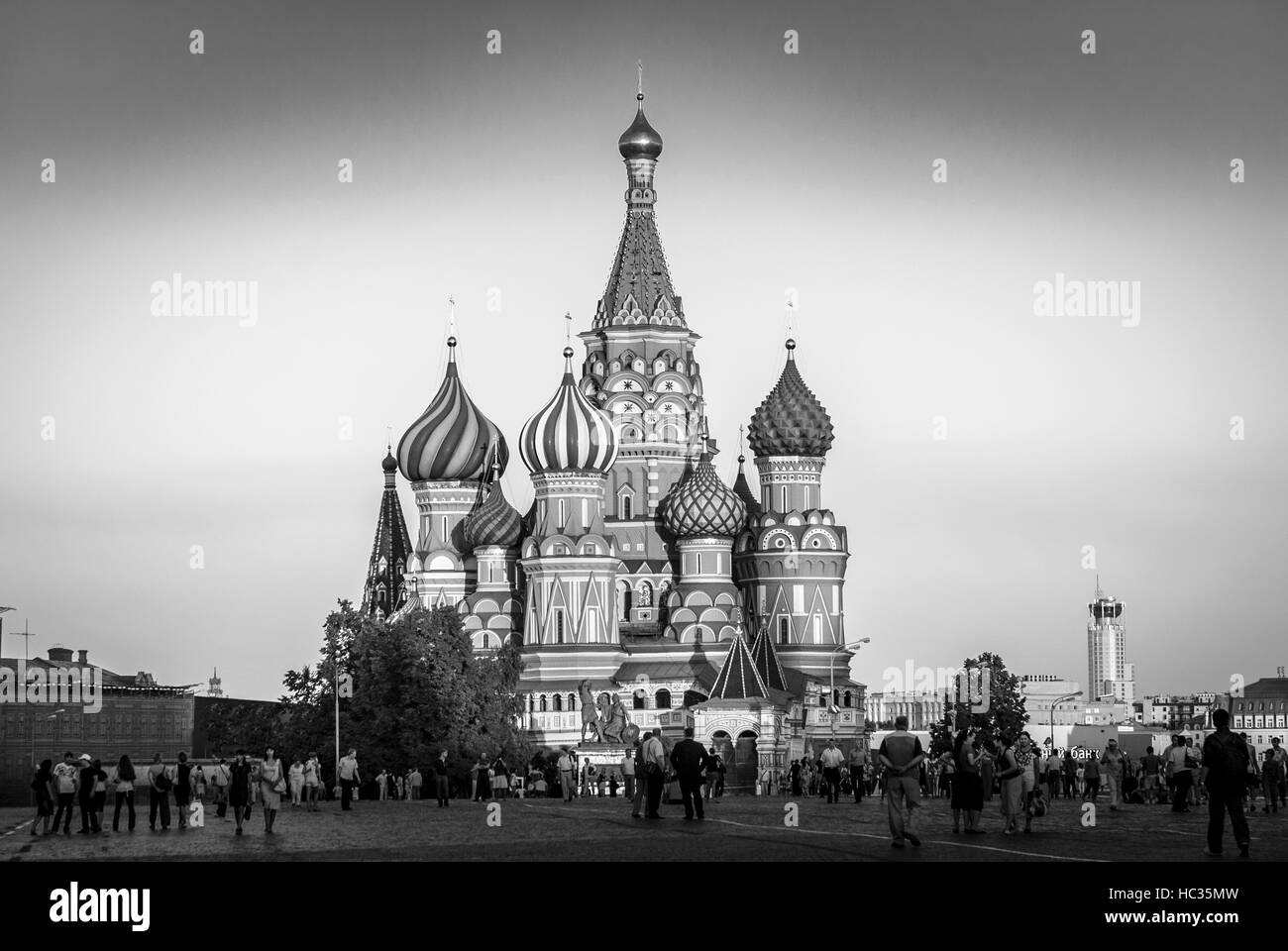 La Cathédrale Saint-Basile et la Place Rouge à Moscou Banque D'Images
