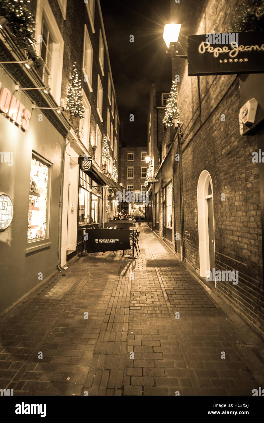 Les lumières de Noël à Carnaby Street, London, UK Banque D'Images