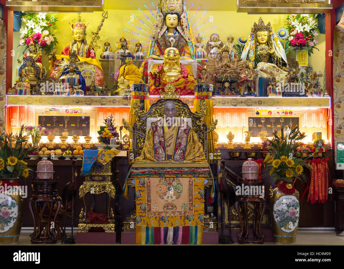 Lieu de culte tibétain, Singapour Banque D'Images