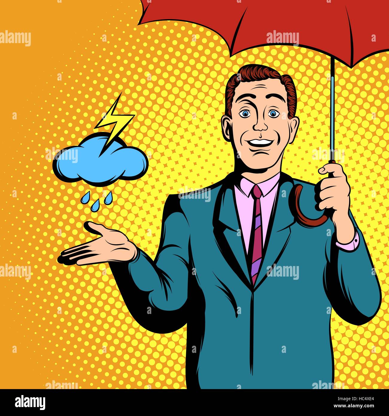 Météo TV news reporter au travail Illustration de Vecteur