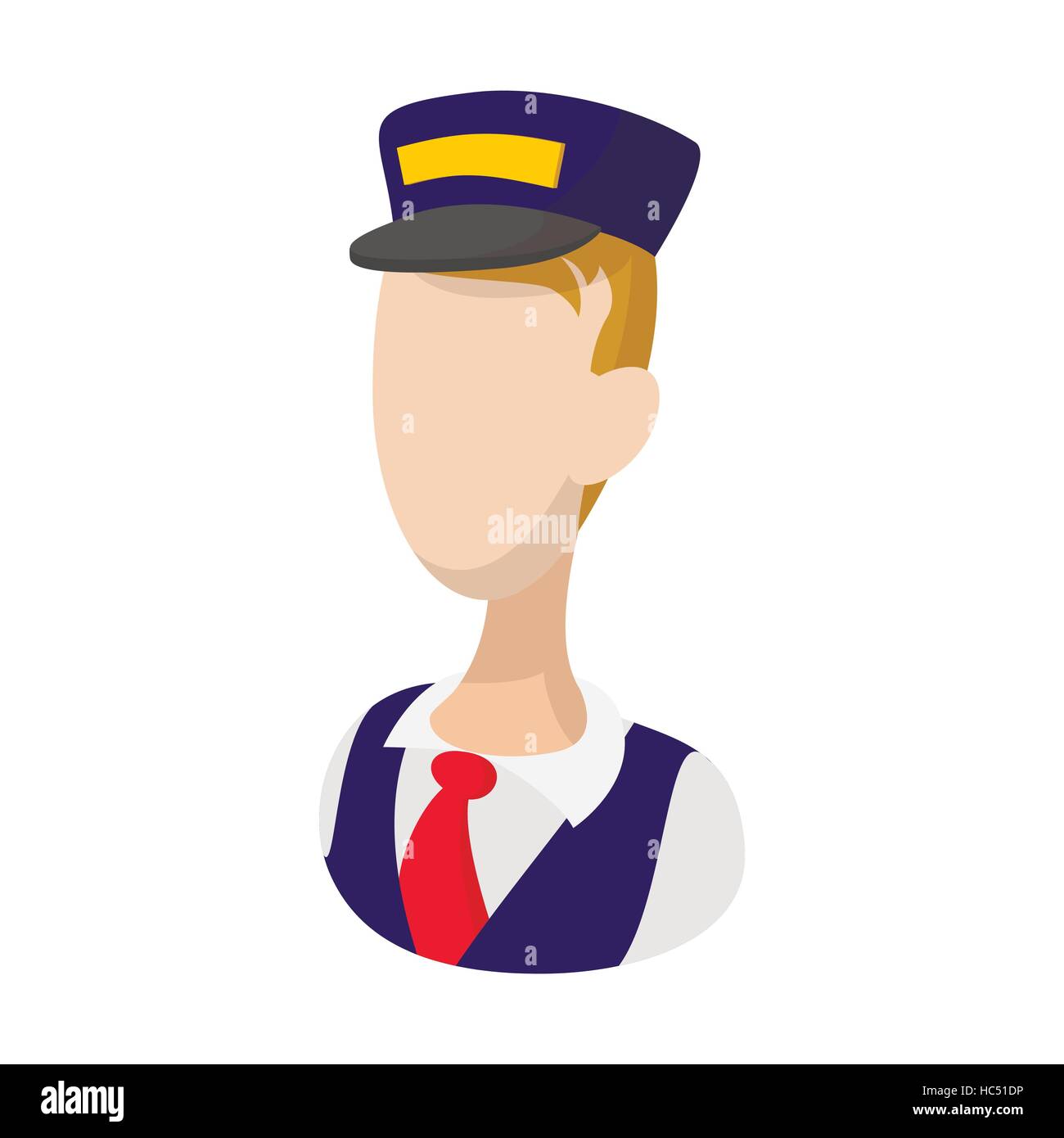 L'icône dessin animé de conducteur de train Image Vectorielle Stock - Alamy
