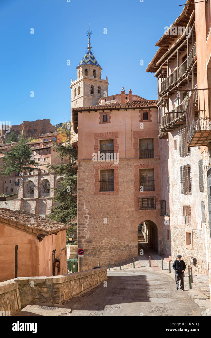 La ville d'Albarracin, Espagne Banque D'Images