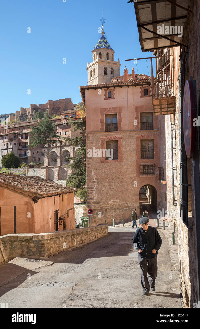 La ville d'Albarracin, Espagne Banque D'Images