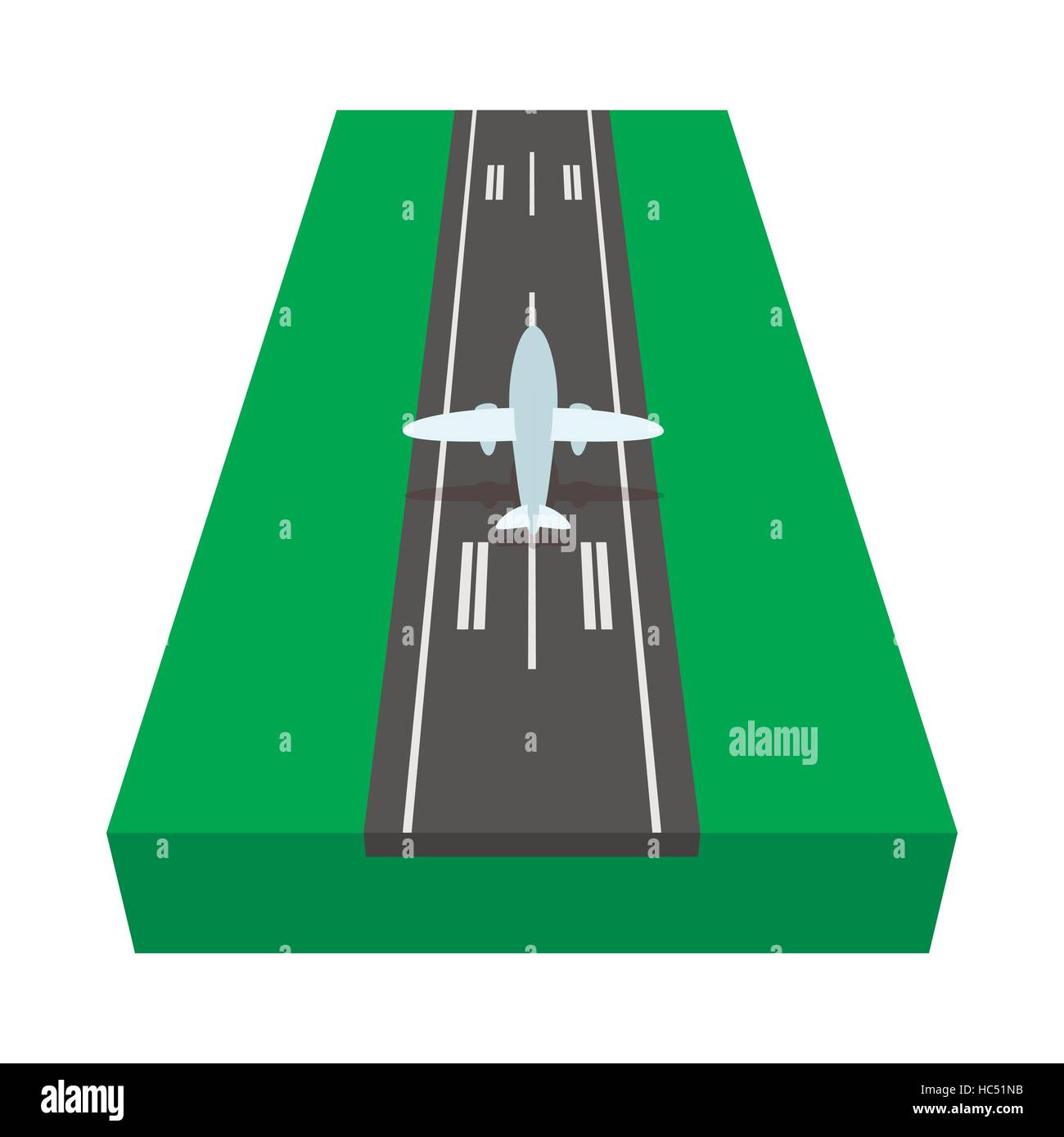 Avec piste d'avion icône dessin animé Illustration de Vecteur