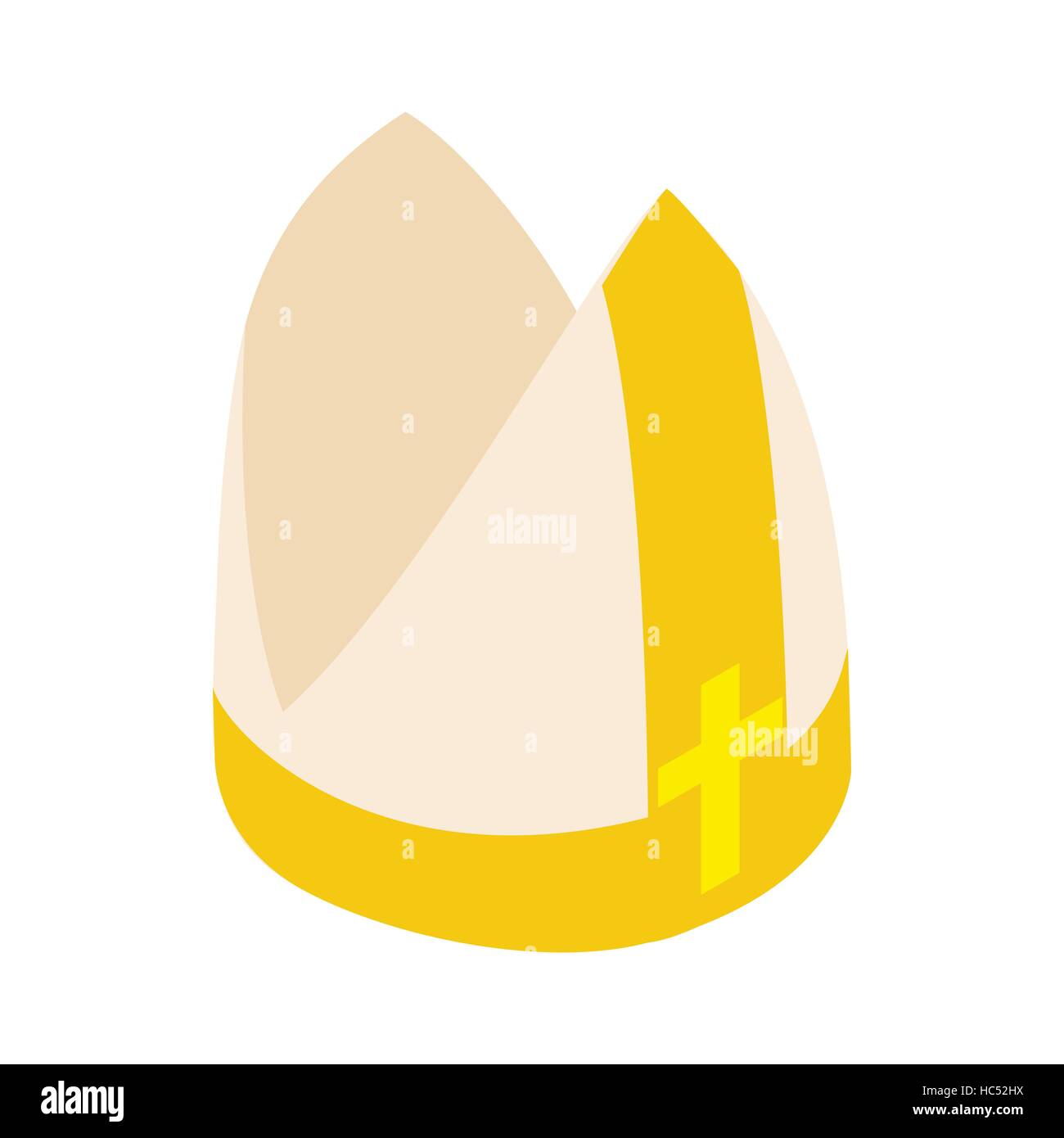 Tiare papale, hat avec croix, 3D isométrique Illustration de Vecteur Tiare papale, hat avec croix, 3D isométrique Illustration de Vecteur