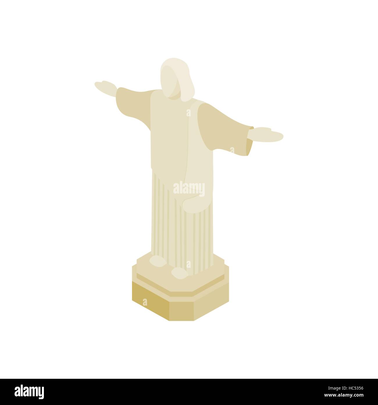 Statue de Jésus Christ, l'icône de la ville de Rio de Janeiro Illustration de Vecteur