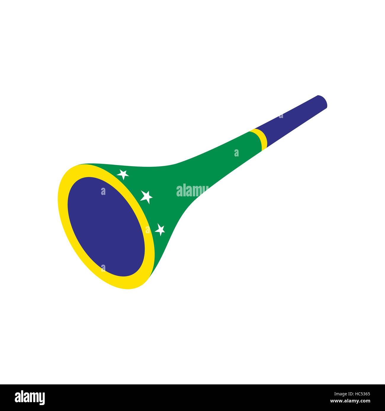 Trompette vuvuzela, icône de style 3D isométrique Illustration de Vecteur