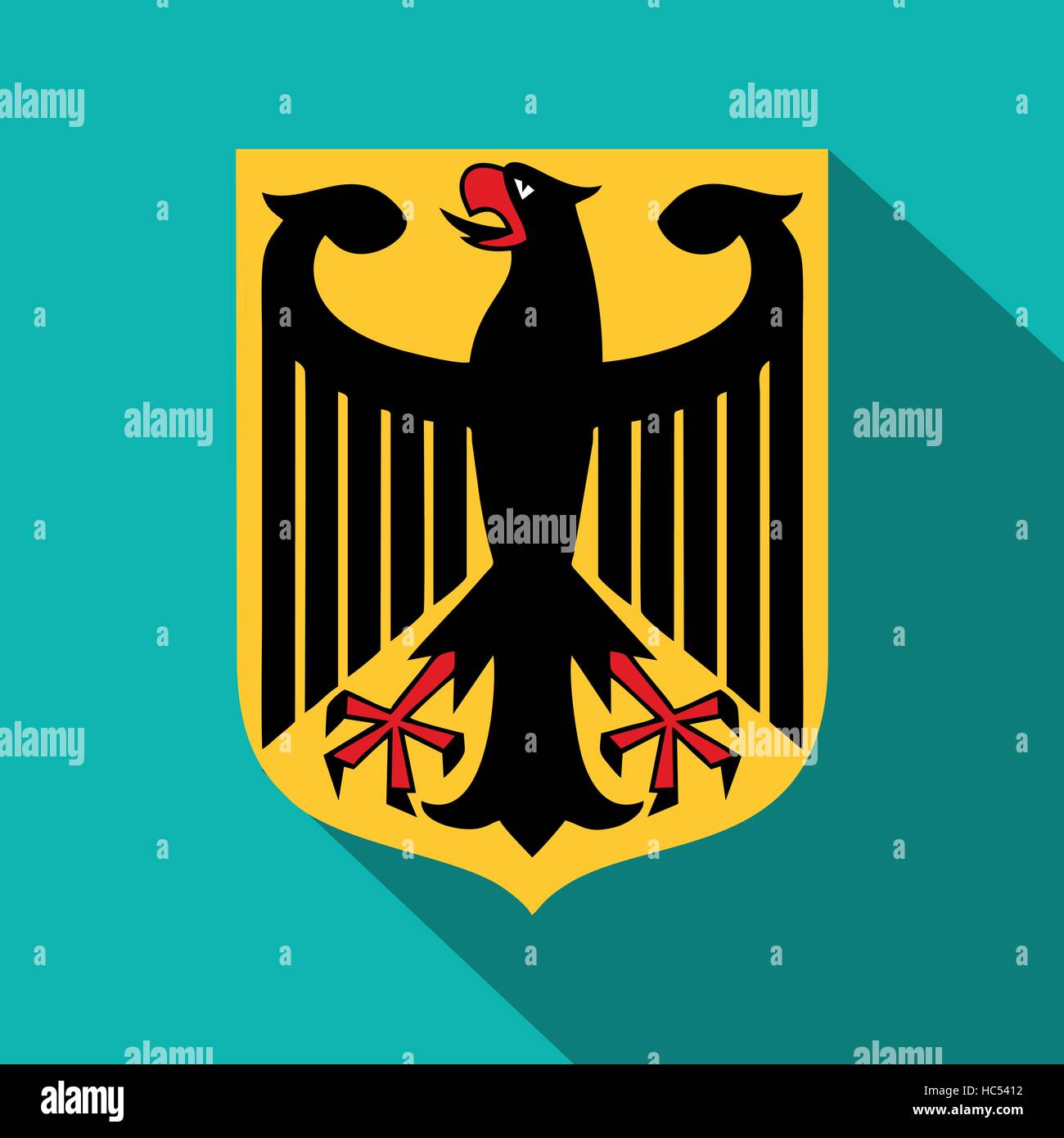 Armoiries de l'Allemagne, l'icône de style plat Illustration de Vecteur