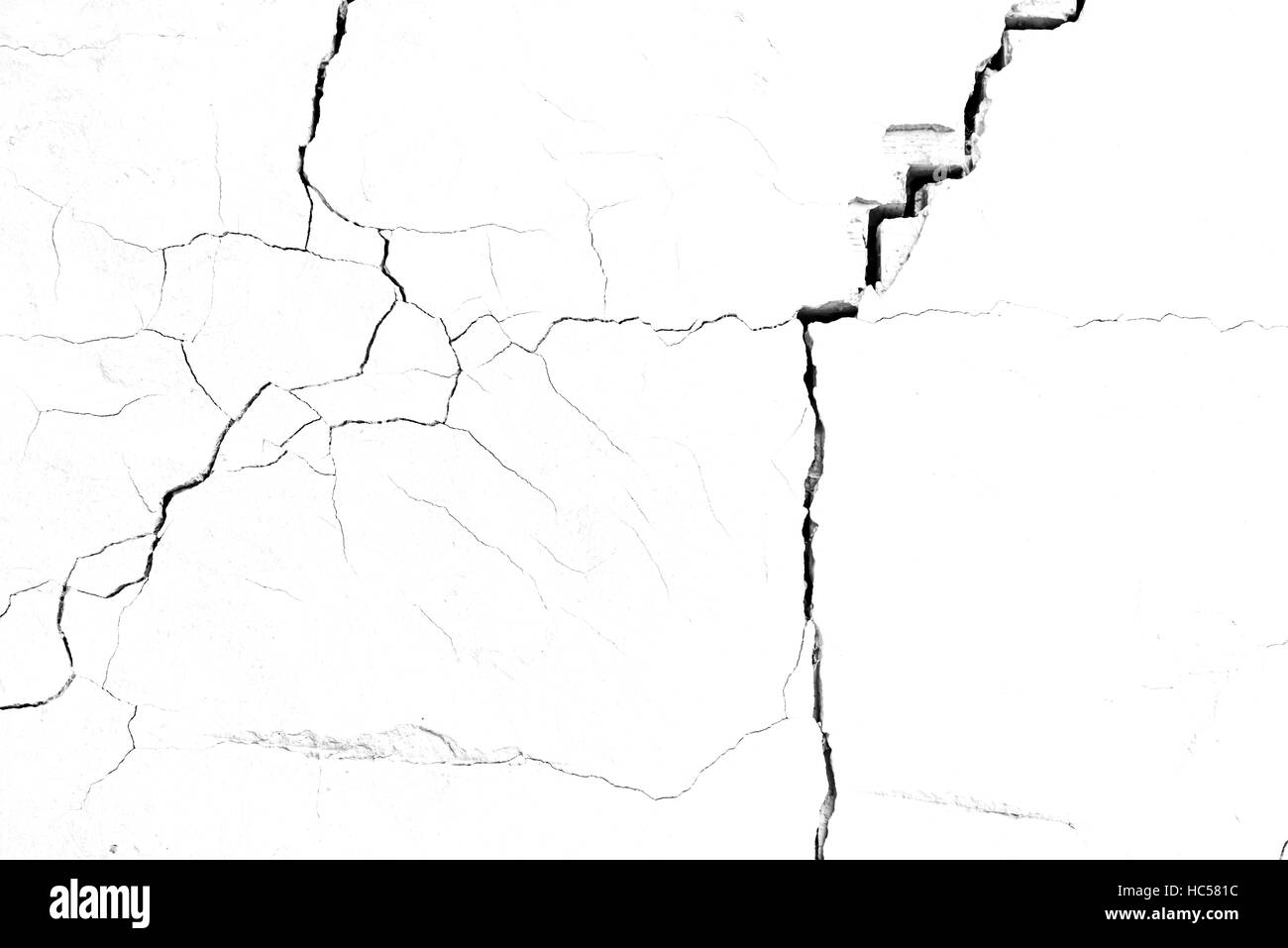 Broken et construction d'un mur de la rue urbaine râpé Banque D'Images