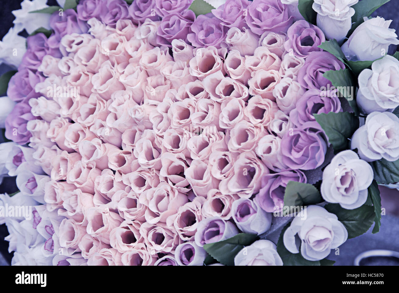 Coeur tissu fleurs pour le Jour des morts, fête Banque D'Images