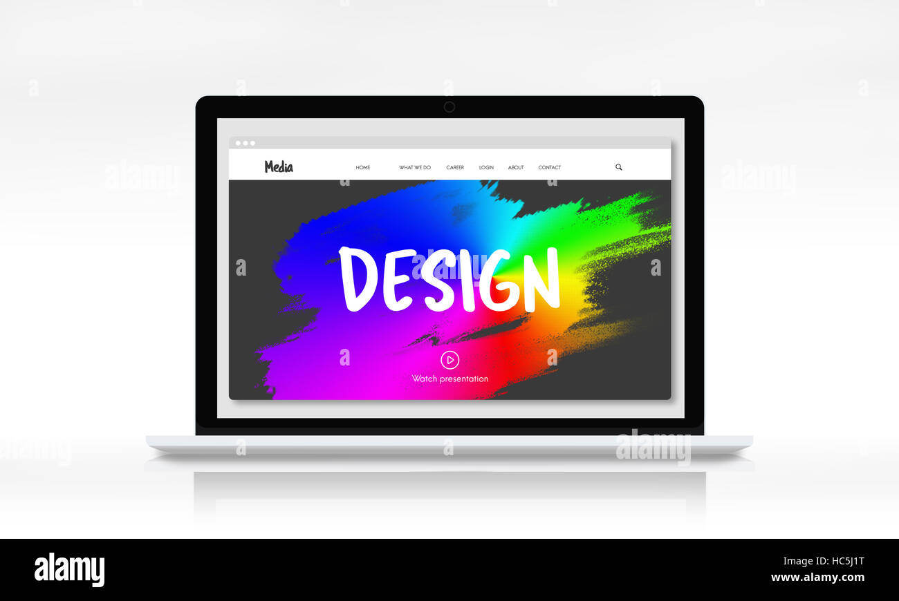 Arc-en-ciel Design Concept de pinceau Banque D'Images Arc-en-ciel Design Concept de pinceau Banque D'Images