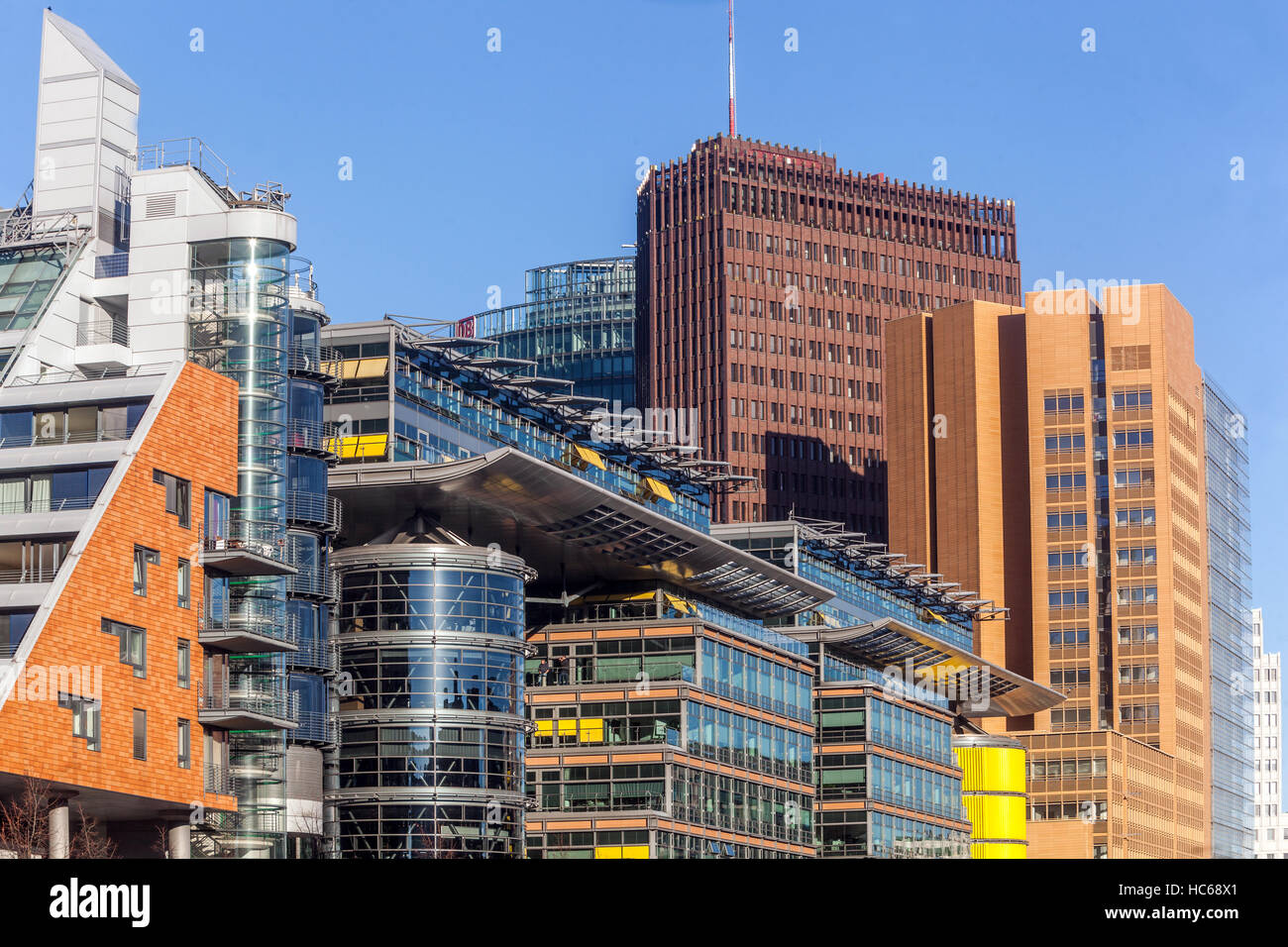 L'architecture moderne à la Potsdamer Platz, Linkstrasse, Berlin, Allemagne Banque D'Images