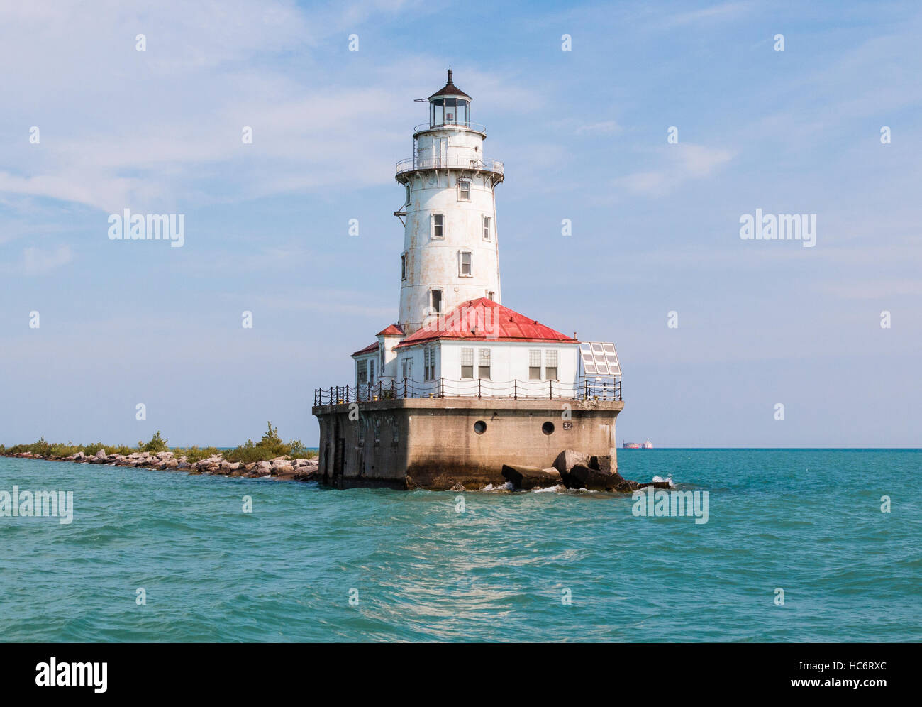 Leuchtturm près de Chicago sur le lac Michigan Banque D'Images