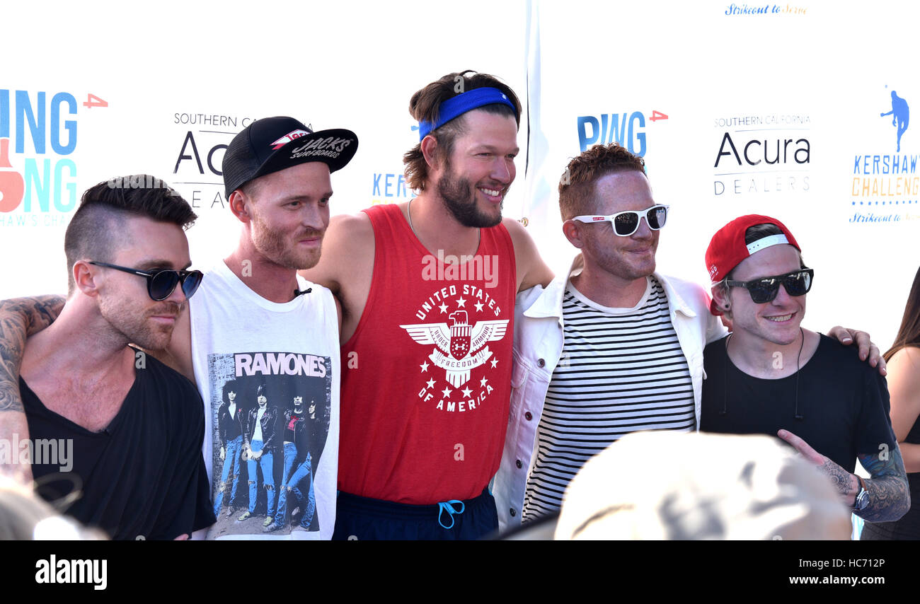 Clayton Kershaw's 4th Annual Ping Pong 4 But Tournoi célébrité - Arrivées comprend : la moitié de l'animal - Chase Johnson, Nick Gross, Evan Smith Alex Asch Où : Los Angeles, California, United States Quand : 11 août 2016 Banque D'Images