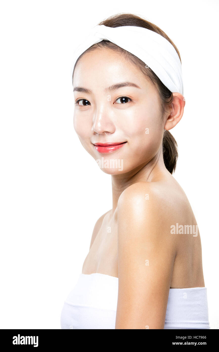 Portrait of young smiling woman Banque D'Images